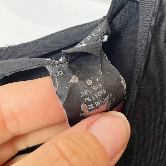 Jay Godfrey Womens Short Sleeve Mini Sheath Dress Black 8 V-Neck Zipper Trimmed - Picture 4 of 9